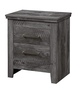 acme furniture vidalia nightstand, rustic gray oak