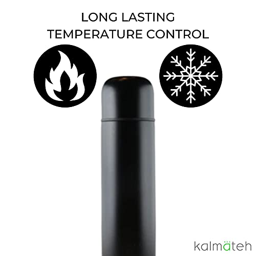 Kalmateh Thermos- Modern & Elegant Travel Size Thermos 500ml- Double Walled, Insulated Stainless Steel- For Yerba Mate, Coffee Camping (Wood)