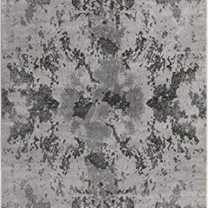 Unique Loom Metro Collection Area Rug (6' 1" x 9' Rectangle, Light Gray/ Gray)