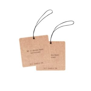 p.f. candle co. golden coast classic scented car fragrance (pack of 2) air freshener for small spaces, lasts up to 3 weeks