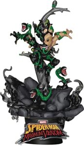 beast kingdom maximum venom: little groot ds-068 d-stage statue, multicolor