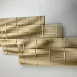 LEQC Bamboo Sushi Rolling Mat, 9.5x9.5 Inch, 10 PCS SET