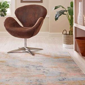 Unique Loom Lotus Collection Area Rug - Royal (4' 1" x 6' 1" Rectangle, Multi/ Ivory)