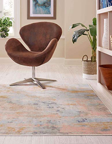 Unique Loom Lotus Collection Area Rug - Royal (4' 1" x 6' 1" Rectangle, Multi/ Ivory)