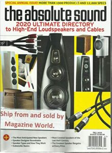 the absolute sound magazine, 2020 ultimate directory to high-end loudspeakers