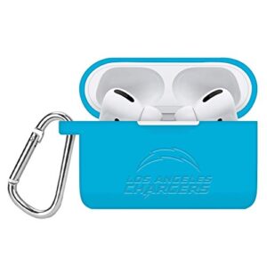 game time los angeles chargers engraved silicone case cover compatible with apple airpods pro (neon blue)