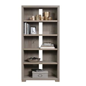 Sauder Manhattan Gate Tall Bookcase Mystic Oak Finish, L: 36.02" x W: 14.45" x H: 72.05"