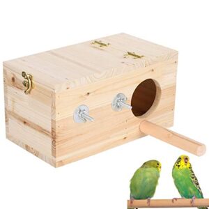 LSAR Birds Nesting Box, Bird Incubator Cage, Pet Supplies, Strong Wood Bird Nesting Cage, for Winter Durable Convenient to Clean Birds