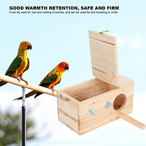 LSAR Birds Nesting Box, Bird Incubator Cage, Pet Supplies, Strong Wood Bird Nesting Cage, for Winter Durable Convenient to Clean Birds