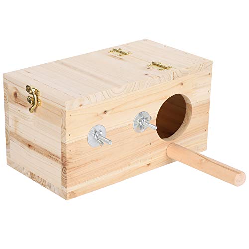 LSAR Birds Nesting Box, Bird Incubator Cage, Pet Supplies, Strong Wood Bird Nesting Cage, for Winter Durable Convenient to Clean Birds