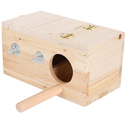 LSAR Birds Nesting Box, Bird Incubator Cage, Pet Supplies, Strong Wood Bird Nesting Cage, for Winter Durable Convenient to Clean Birds