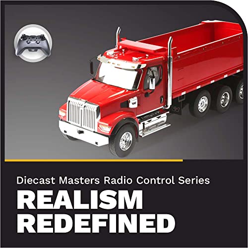 Diecast Masters RC Truck Western Star 49X RC Dump Truck | Fully Functional Radio Control Truck | 1:16 Scale Model Semi Truck, Remote Control Truck | Diecast Model 27007