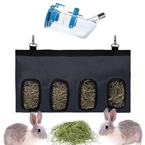 rabbit hay feeder bag guinea pig hanging feeder sack small animal hay feeder storage bag with holes for rabbit guinea pig chinchilla hamsters small pets 2 pcs