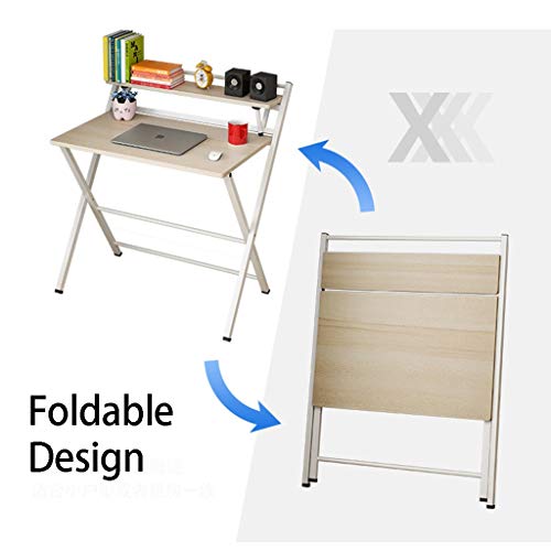 TOE Multifunctional Folding Desk Free Installation Portable Computer Laptop Desk Study Writing Desk Adjustable for Home Office (Color : C)