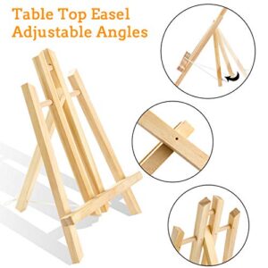 Wood Easels, Easel Stand for Painting Canvases, Art, and Crafts. (11.8 inch, 20 Pack), Tripod, Painting Party Easel, Kids Student Table School Desktop, Portable Canvas Photo Picture Sign Holder.