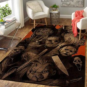 horror squad for halloween area rug home decor (large)