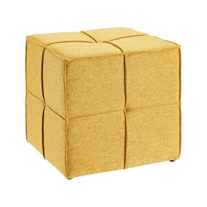 first hill fhw delicate square bean bag ottoman,light yellow