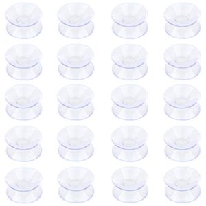pawfly 20 pack double sided suction cups 1.2 inch clear pvc plastic sucker for glass table mirror