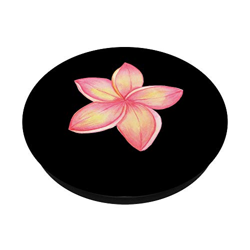 Pink Plumeria Flower PopSockets Grip and Stand for Phones and Tablets