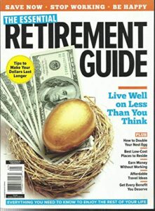 the essential retirement guide magazine, live well on less than you think, 2020