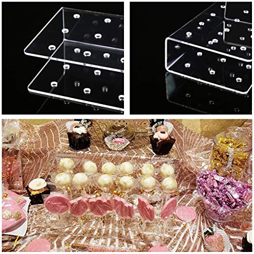 2 Pack Acrylic Cake Pop Stand Display 15 Hole Lollipop Display Stand Tray Decorating Kit for Weddings Baby Showers Birthday Party Anniversaries Halloween Christmas Candy Decorative