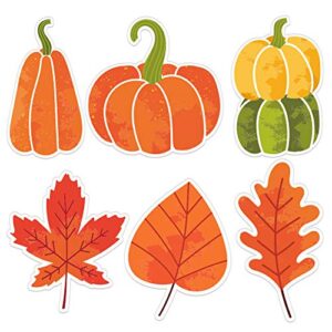 hohomark 36 pcs thanksgiving cutouts classroom decorations,fall pumpkin maple leaves cut-outs decorations for bulletin board classroom school autumn theme party
