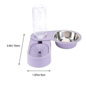 Balacoo Dog Water Food Bowl Set Automatic Pet Food Water Dispenser Rotating Corner Folding Dog Bowl for Cat Puppy Small Dogs (Purple) Rabbit Food Bowl