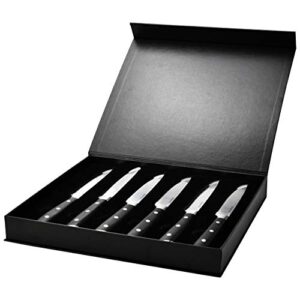 barenthal 6-pc. 18/10 german stainless steel steak knife set with velvet-lined storage case