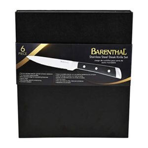 Barenthal 6-pc. 18/10 German Stainless Steel Steak Knife Set with Velvet-Lined Storage Case