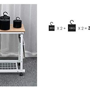 Multifunctional Desk Movable Computer Laptop Desk Study Writing Desk Adjustable with Keyboard Tray for Home Office (Color : E)