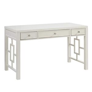 comfort pointe verano 3-drawer white wood desk