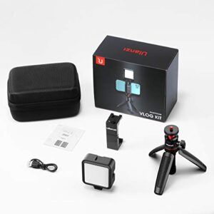 ULANZI Smartphone Vlogging Kit with Adjustable Handle Grip, Mini Tripod, Dimmable LED Light - YouTube, TIK Tok, Vlogging Equipment for iPhone/Android Smartphone Video Kit (ST-02S)