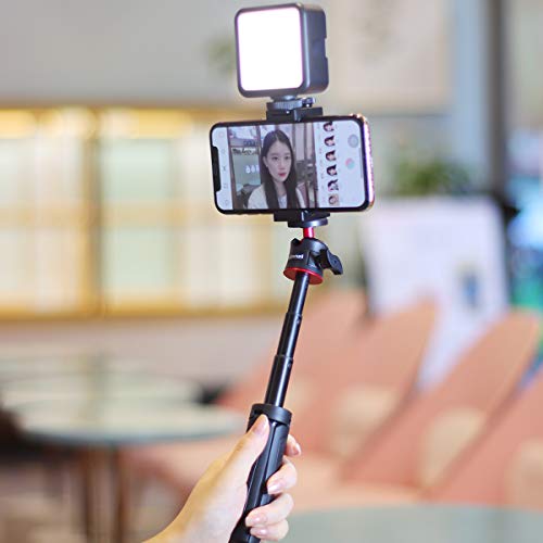 ULANZI Smartphone Vlogging Kit with Adjustable Handle Grip, Mini Tripod, Dimmable LED Light - YouTube, TIK Tok, Vlogging Equipment for iPhone/Android Smartphone Video Kit (ST-02S)