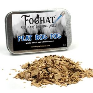 Peat Bog Fog - Foghat Culinary Smoking Fuel | Infuse Wine, Whiskey, Cheese, Meats, BBQ, Salt | Luxury Wood Smoking Chips for Portable Smoker, Smoking Gun, Glass Cloche or Foghat Cocktail Smoker