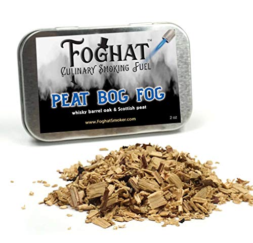 Peat Bog Fog - Foghat Culinary Smoking Fuel | Infuse Wine, Whiskey, Cheese, Meats, BBQ, Salt | Luxury Wood Smoking Chips for Portable Smoker, Smoking Gun, Glass Cloche or Foghat Cocktail Smoker