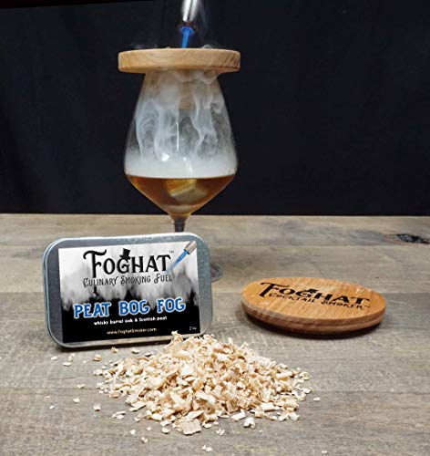 Peat Bog Fog - Foghat Culinary Smoking Fuel | Infuse Wine, Whiskey, Cheese, Meats, BBQ, Salt | Luxury Wood Smoking Chips for Portable Smoker, Smoking Gun, Glass Cloche or Foghat Cocktail Smoker