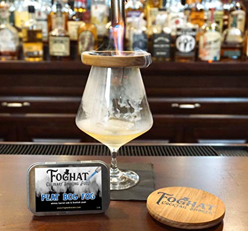 Peat Bog Fog - Foghat Culinary Smoking Fuel | Infuse Wine, Whiskey, Cheese, Meats, BBQ, Salt | Luxury Wood Smoking Chips for Portable Smoker, Smoking Gun, Glass Cloche or Foghat Cocktail Smoker