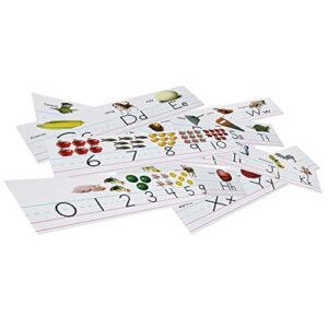 AUONY Alphabet Bulletin Board Set, Alphabet Banner Number Banner Alphabet Wall Classroom Decorations Bulletin Board Border for Playroom Bedroom Nursery Room Decorations, 11 Sheets