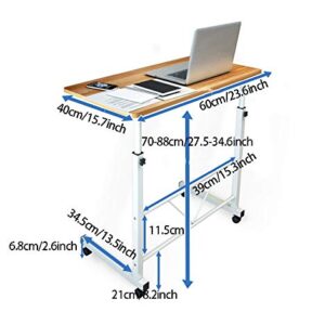 Multifunctional Desk Movable Computer Laptop Desk Study Writing Desk Adjustable with Keyboard Tray for Home Office (Color : Black)