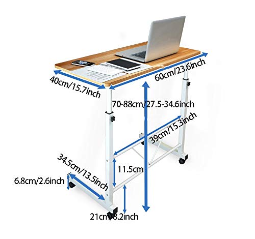 Multifunctional Desk Movable Computer Laptop Desk Study Writing Desk Adjustable with Keyboard Tray for Home Office (Color : Black)