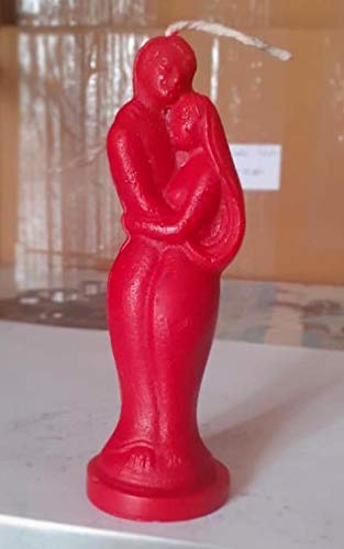 Rajasthaniartdecor Man Woman Colour Love Couple Home Décor Candle Size 5.5 Inches (Red)