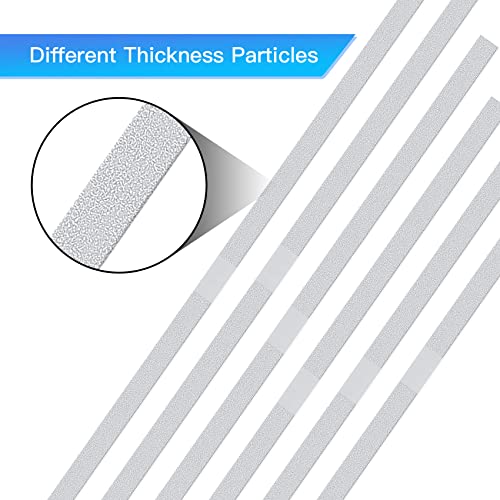 12 PCS Dental Abrasive Stainless Steel Strips, Finishing Polishing Metal Strip 4 MM Medium One Side - Sanding Grinding Teeth - Cleaning Tools for Oral Care