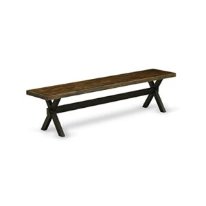 east west furniture dining bench, 72 x 15 x 18, xb677
