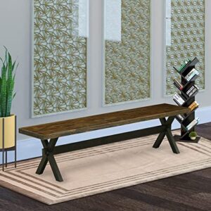 East West Furniture Dining Bench, 72 x 15 x 18, XB677