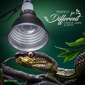 BIOTERIUM Reptile Heat Lamp Bulb | Full Spectrum Beam Basking Bulb with UVA Light | Terrarium 100 Watt Basking Bulb | Self-Ballasted Vapor Reptile Bulb | Amphibian and Reptile Basking Light