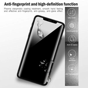 QHOHQ 2 Pack Privacy Screen Protector for iPhone 12 Pro 6.1" with 2 Packs Camera Lens Protector,Full Screen Tempered Glass Film,9H Hardness Anti-Shatter, Anti Spy, Touch Sensitive - Case Friendly