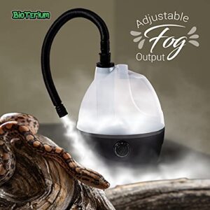 BIOTERIUM Reptile Humidifier | 2L Reptile Fogger Ideal In Terrarium for Reptiles | Compatible With Most Terrariums and Enclosures | With Extendable Hose and Adjustable Fog Output