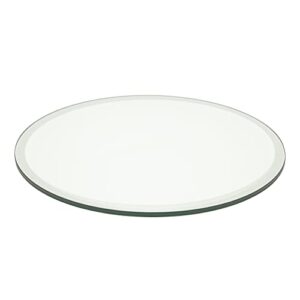 All Safe Glass 26" Round Tempered Glass Table Top 1/2" Thick Bevel Edge - Clear