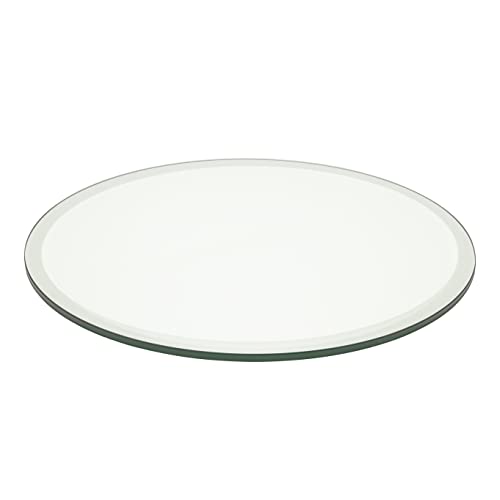 All Safe Glass 26" Round Tempered Glass Table Top 1/2" Thick Bevel Edge - Clear