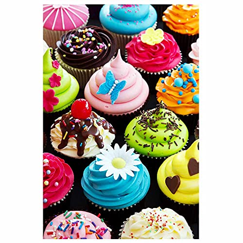 500 Pieces Assorted Cupcake Jigsaw Puzzle for Adults and Kids Big Size Gift Idea